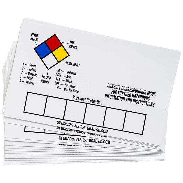 Chemical Label, 5 In. H, 3 In. W, PK50