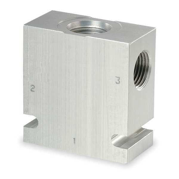 Valve Base, 9/16-18 SAE, Steel, 8-3 Cavity