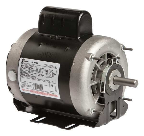 Capacitor-Start Belt Drive Motor, 3/4 HP, 56 Frame, 115/208-230V AC Voltage, 1,725 Nameplate RPM