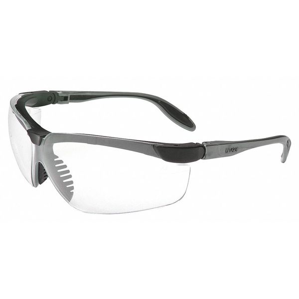 Safety Glasses, Wraparound Clear Polycarbonate Lens, Anti-Fog