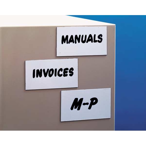 Write-On/Wipe Off Magnetic Tag, PK25
