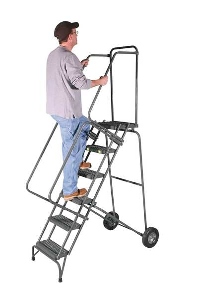 113 in H Steel Wheelbarrow Ladder, 8 Steps