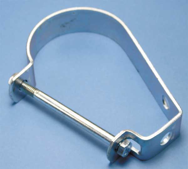 Loop Hanger, J, 1/2 In, Electro-Zinc Plated