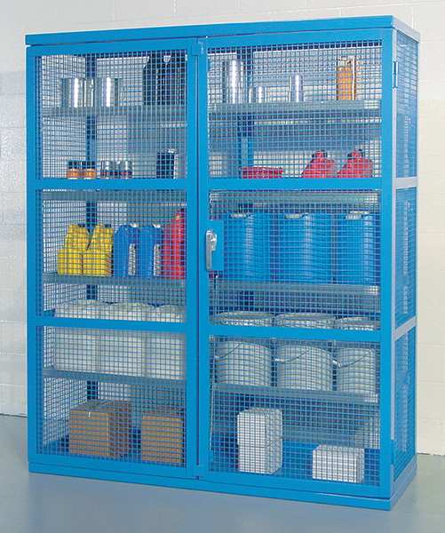 Steel Bulk Storage Locker, 74 in W, 87 in H, Stationary