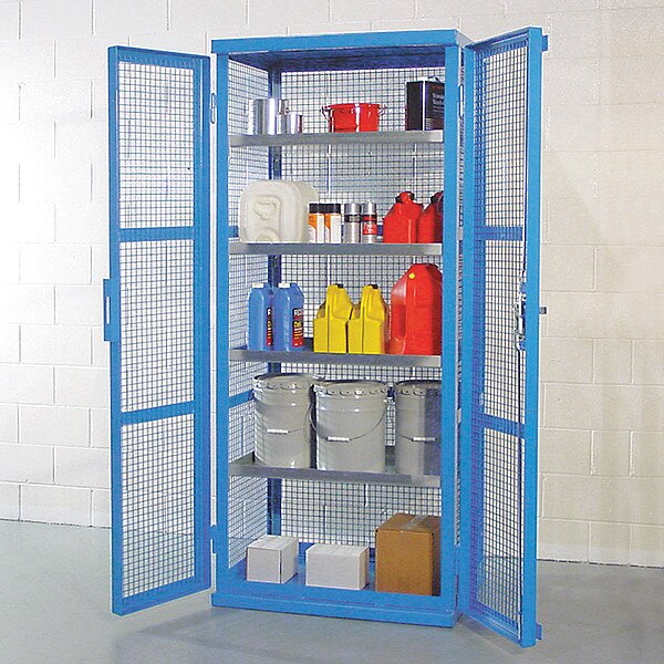 Steel Bulk Storage Locker, 74 in W, 87 in H, Stationary