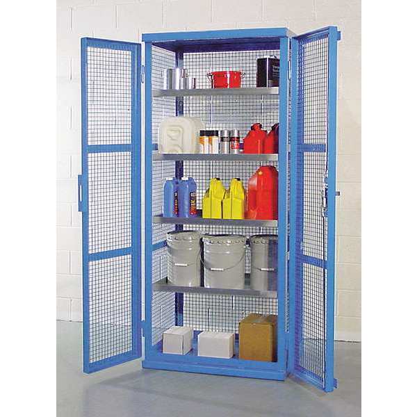 Steel Bulk Storage Locker, 74 in W, 87 in H, Stationary
