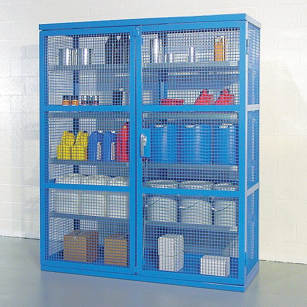 Steel Bulk Storage Locker, 74 in W, 87 in H, Stationary