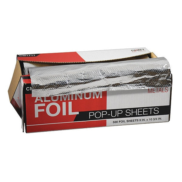 Foil Sheet, Alum, 9x10 3/4 In, PK500