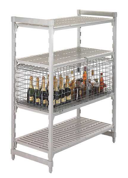 Security Cage, 18x42-1/2x25-1/4 in., Gray