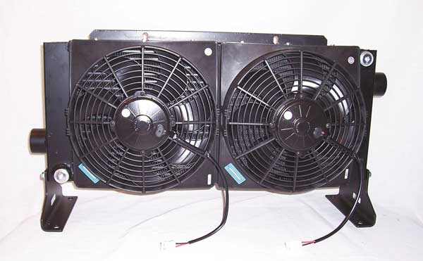 Oil Cooler, 12 VDC, 8-80 GPM, 0.19 HP