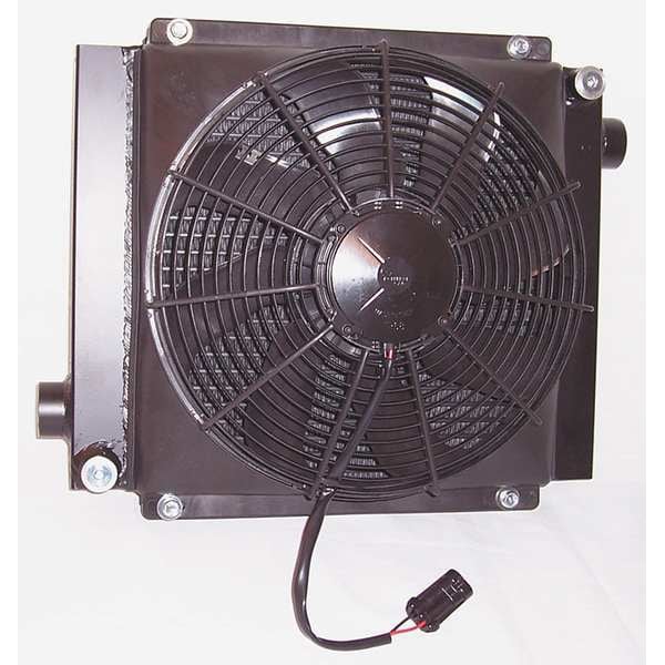 Oil Cooler, 12 VDC, 4-50 GPM, 0.48 HP
