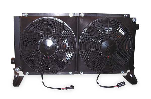 Oil Cooler, 12 VDC, 4-50 GPM, 0.48 HP