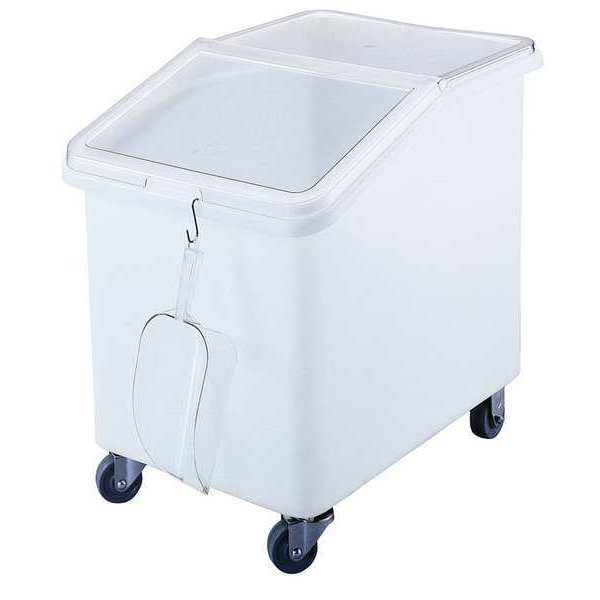 Ingredient Bin 37 gal. Slant Top White