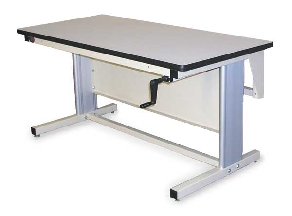 Hand Crank Ergo-line Work Bench, ESD Laminate, 60