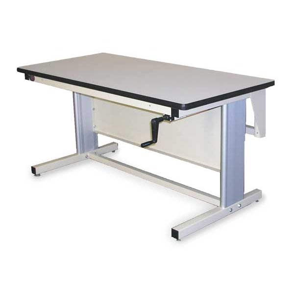 Hand Crank Ergo-line Work Bench, Laminate, 60