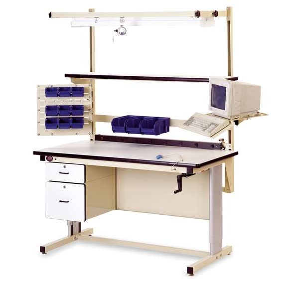 Hand Crank Ergo-line Work Bench, Laminate, 60