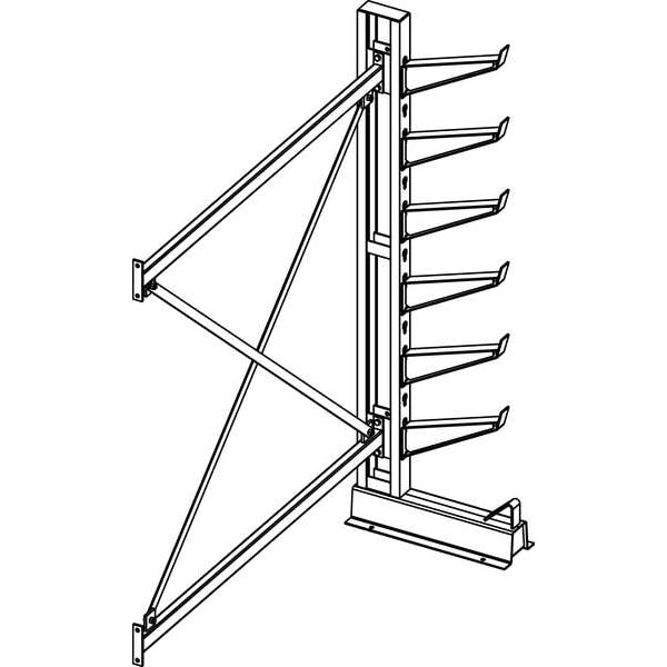 Add-On Cantilever Rack Unit 7 ft, H, 1 Side