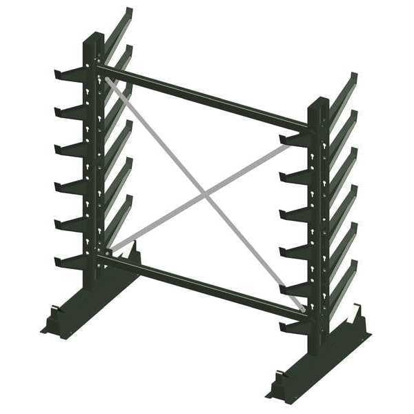 Inclined Starter Cantilever Rack, 7 ft. H