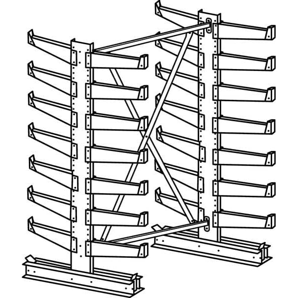 Modular Stacking Rack, 16x12 in., 2500 lb.