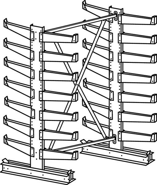 Modular Stacking Rack, 22x15 in., 5600 lb.