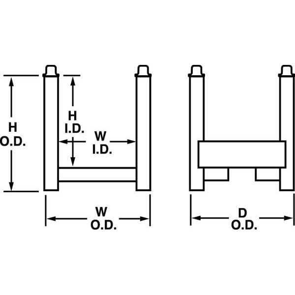 Modular Stacking Rack, 16x12 in., 2500 lb.