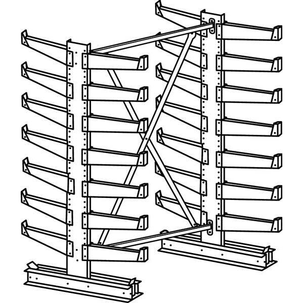 Starter Cantilever Rack, 2 Sides, 7 ft. H
