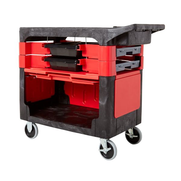 Trade Cart/Service Bench, 38 In. L, Black