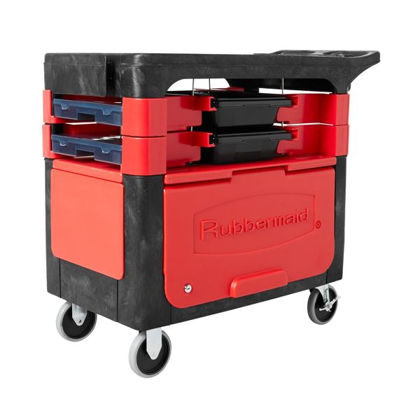 Trade Cart/Service Bench, 38 In. L, Black