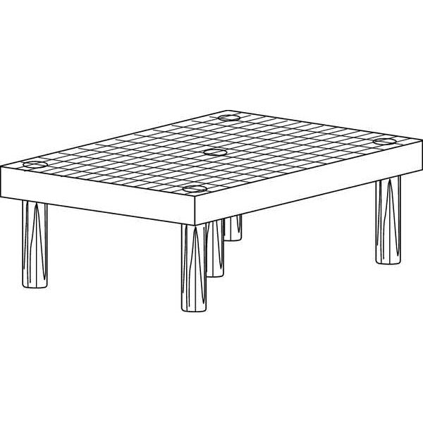 Dunnage Rack, 500 lb Load Capacity, HDPE, 12 in H x 24 in W x 36 in D