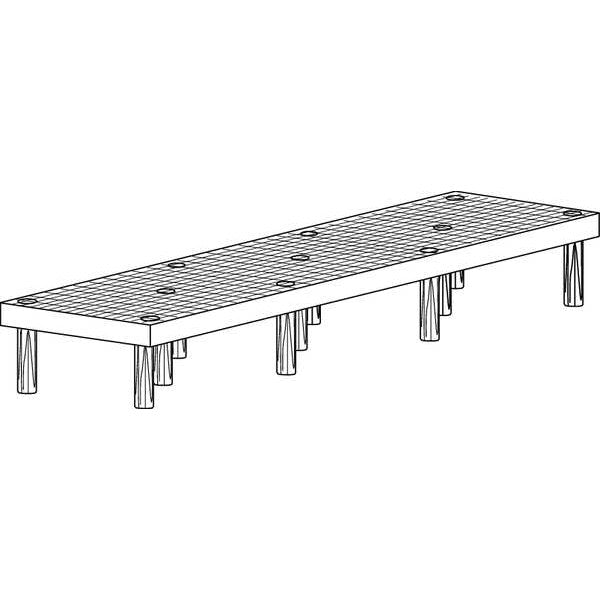 Dunnage Rack, 500 lb Load Capacity, HDPE, 12 in H x 24 in W x 36 in D