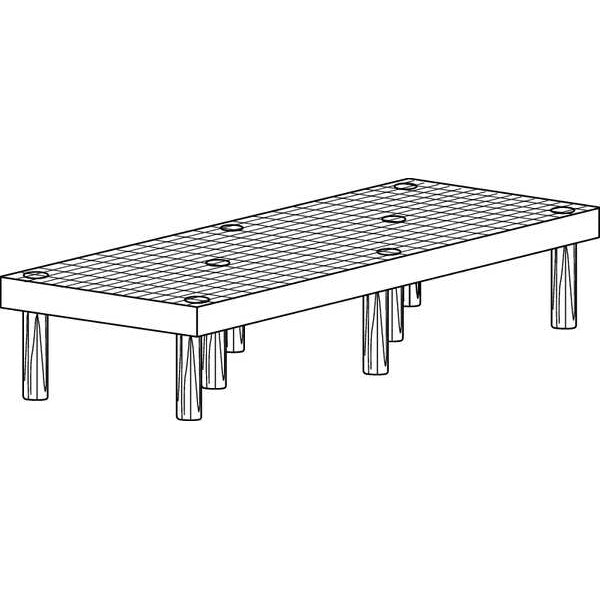 Dunnage Rack, 500 lb Load Capacity, HDPE, 12 in H x 24 in W x 36 in D