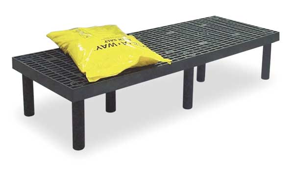 Dunnage Rack, 1000 lb Load Capacity, HDPE, 12 in H x 24 in W x 66 in D