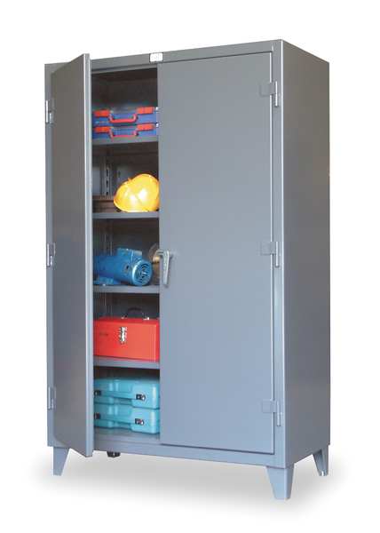 12 ga. Steel Storage Cabinet, 60 in W, 78 in H, Stationary