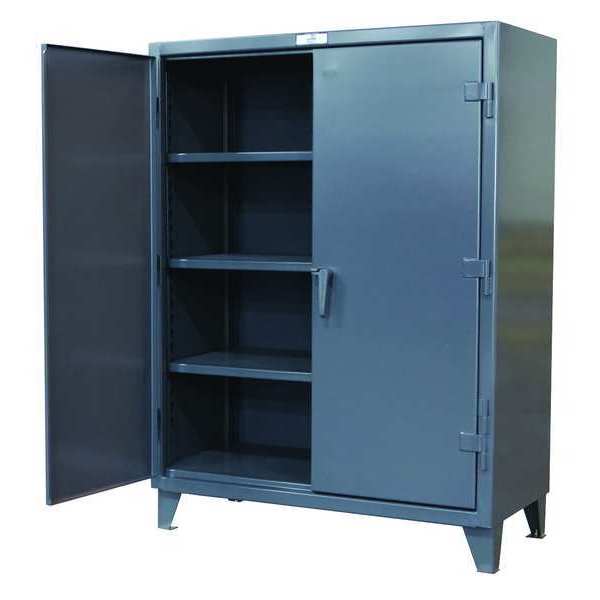 12 ga. Steel Storage Cabinet, 48 in W, 78 in H, Stationary