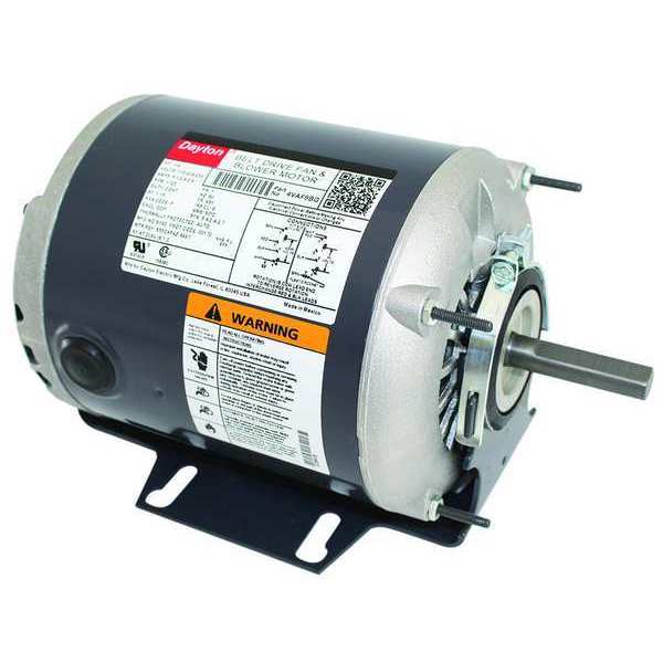 Split-Phase Belt Drive Motor, 1/4 HP, 48Y Frame, 115/208-230V AC Voltage, 1,725 Nameplate RPM