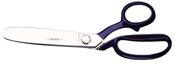 Bent Trimmer w/Large Ring, Coated Handles, 10-Inch