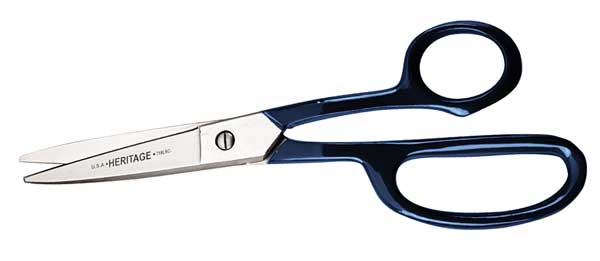 Carpet Shear w/Ring, Curved, Coated Handle, 9-Inch
