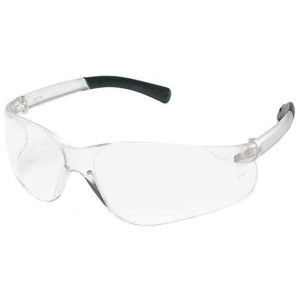 Safety Glasses, Wraparound Clear Polycarbonate Lens, Scratch-Resistant