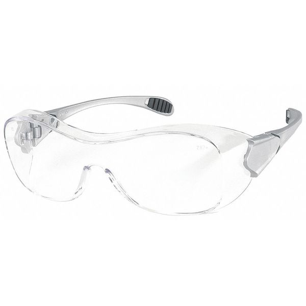 Safety Glasses, Anti-Fog, Scratch-Resistant, Polycarbonate Lens, Frameless, Clear/Gray