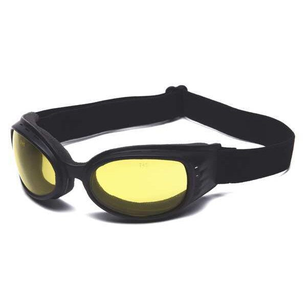 Impact Resistant Safety Goggles, Amber Scratch-Resistant Lens, Max Barron Series