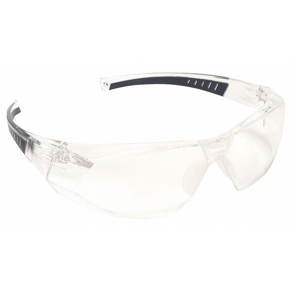 Safety Glasses, Wraparound Clear Polycarbonate Lens, Anti-Fog