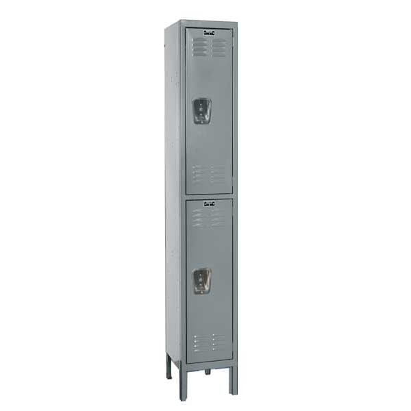 Wardrobe Locker, 12 in W, 15 in D, 66 in H, (1) Wide, (2) Openings, Dark Gray