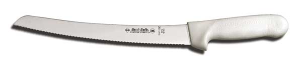 Bread Slicer, 10In, Curved, Scalloped, White