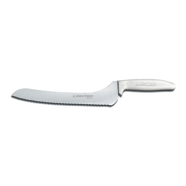 Bread Slicer, 9 In, Offset, Scalloped, White