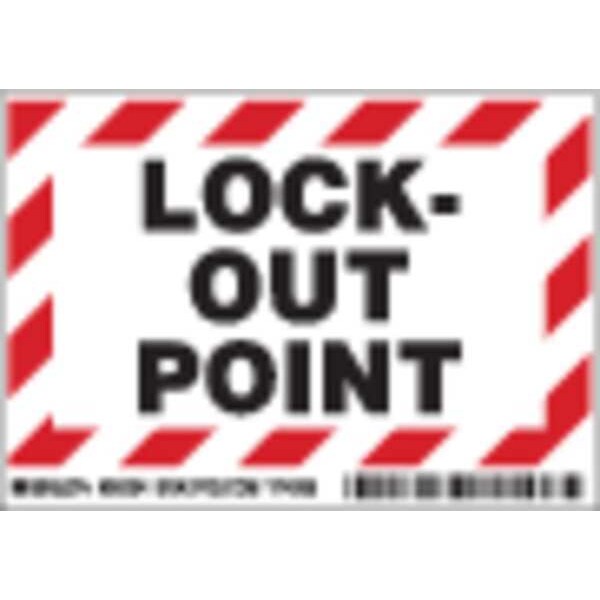 Lockout Label, 3-1/2 In. H, 5 In. W, PK5