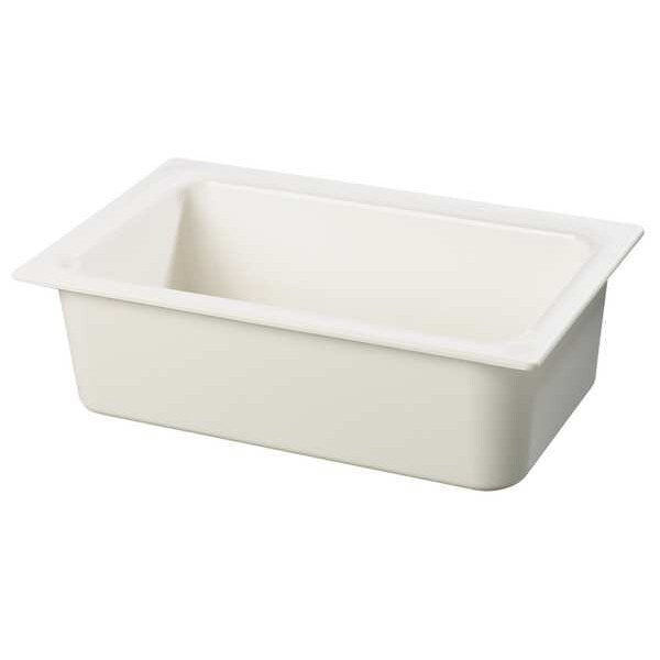 Full Size Food Pan, 15 Qt Cap, White