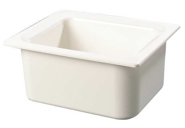 Half Size Food Pan, 6 Qt Cap, White