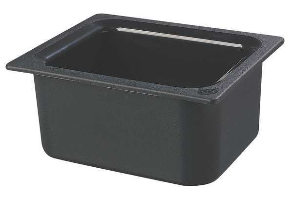 Half Size Food Pan, 6 Qt Cap, Black