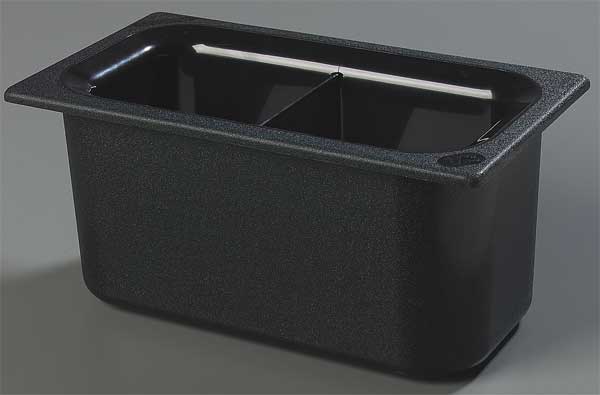 Third Size Food Pan, 3.4 Qt Cap, Black