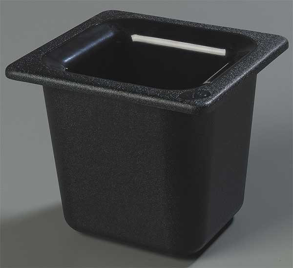 Sixth Size Food Pan, 1.6 Qt Cap, Black